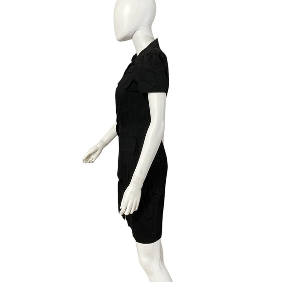 ABS by Allen Schwartz Black Button Dress Size 4 - Picture 4 of 10